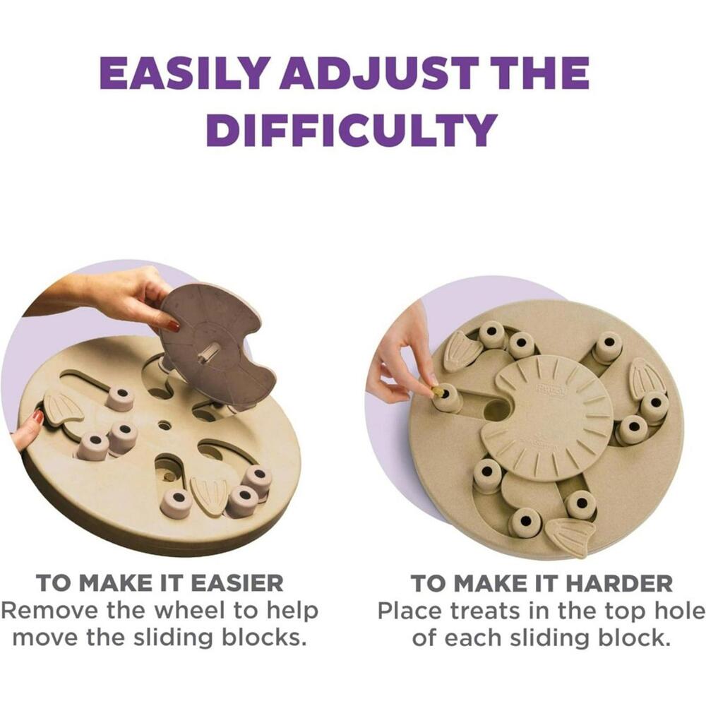 Outward Hound Dog Worker Treat Puzzle Enrichment Toy, Level 3 Advanced, Tan